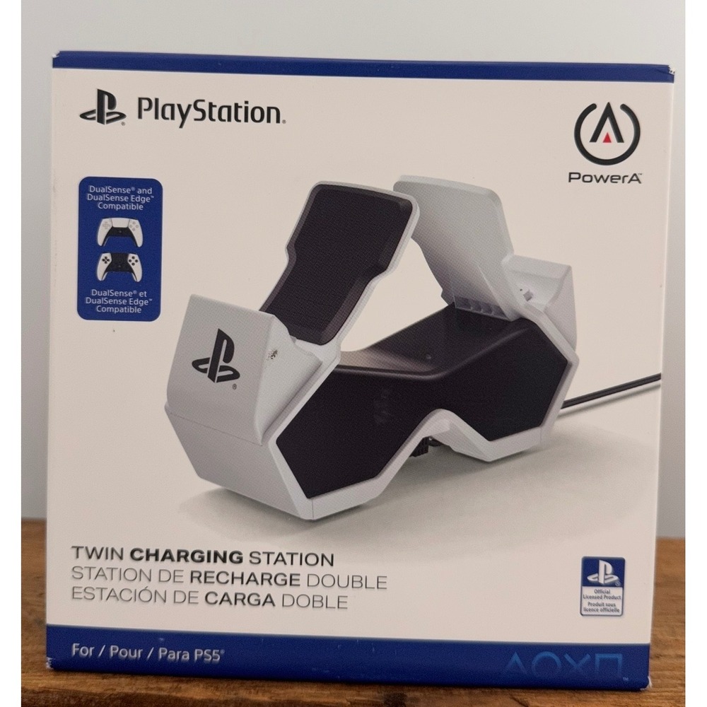 PowerA Twin Charging Station for PS5 DualSense Edge White PSPWDCSA New